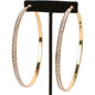 Rhinestone-Metal Hoop Earring