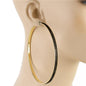 Rhinestone-Metal Hoop Earring