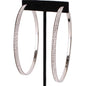 Rhinestone-Metal Hoop Earring