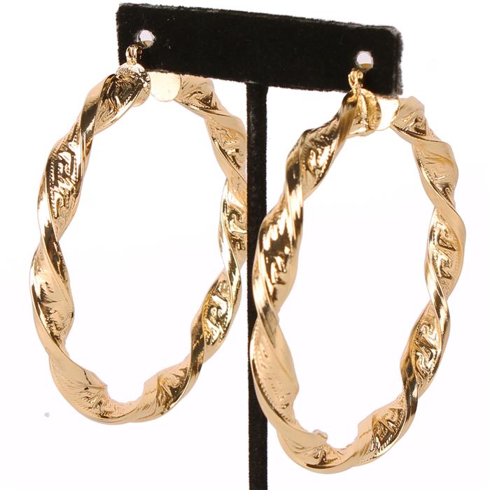 Metal Twist Hoop Earring