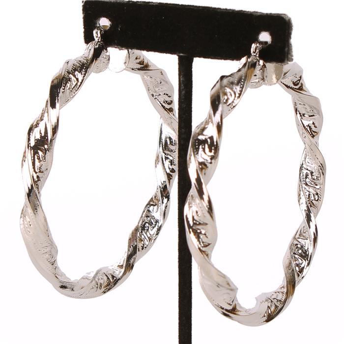 Metal Twist Hoop Earring