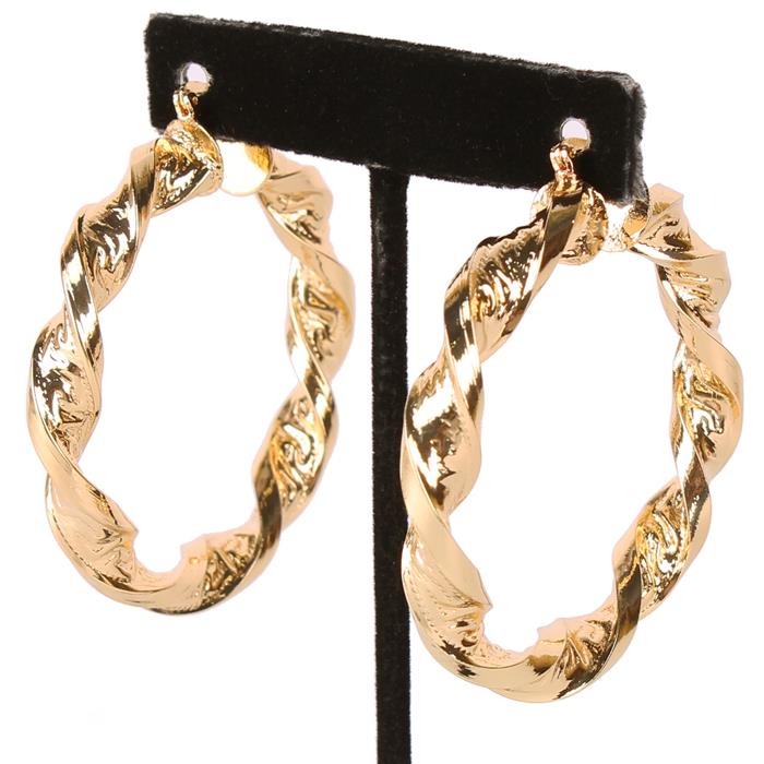 Metal Twist Hoop Earring