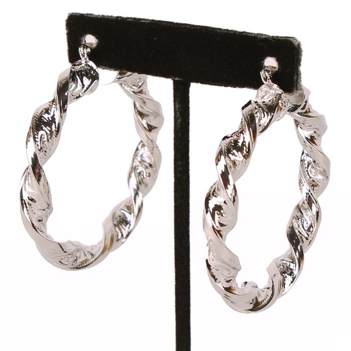 Metal Twist Hoop Earring