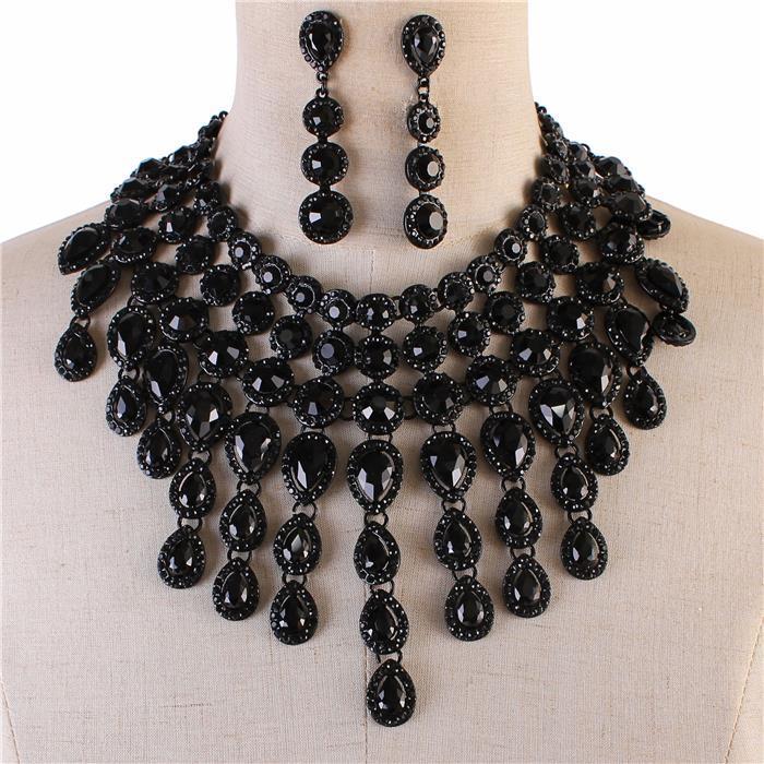 Crystal Evening Necklace Set