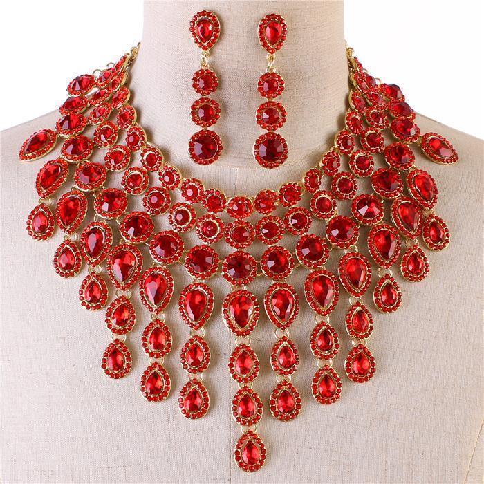 Crystal Evening Necklace Set