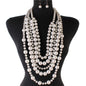 Pearls Drop  Choker Necklace Set