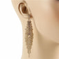 Rhinestones Long Casting Earring