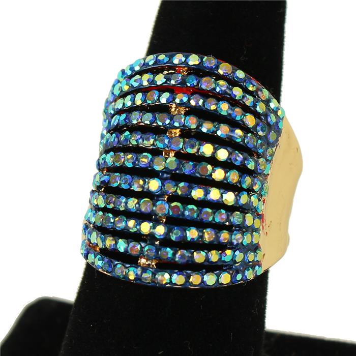 Rhinestone 11 Layereds Ring