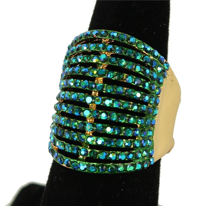 Rhinestone 11 Layereds Ring