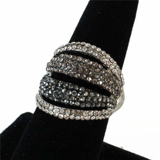 Rhinestones 4 Ln Layereds Ring