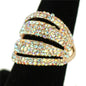 Rhinestones 4 Ln Layereds Ring