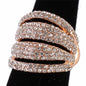 Rhinestones 4 Ln Layereds Ring