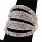 Rhinestones 4 Ln Layereds Ring