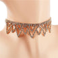 Rhinestones Triangle-Drop Choker Necklace