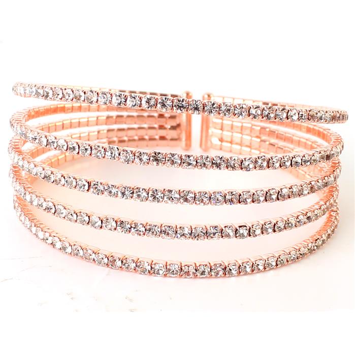 Rhinestones Layereds Bangle Bracelet