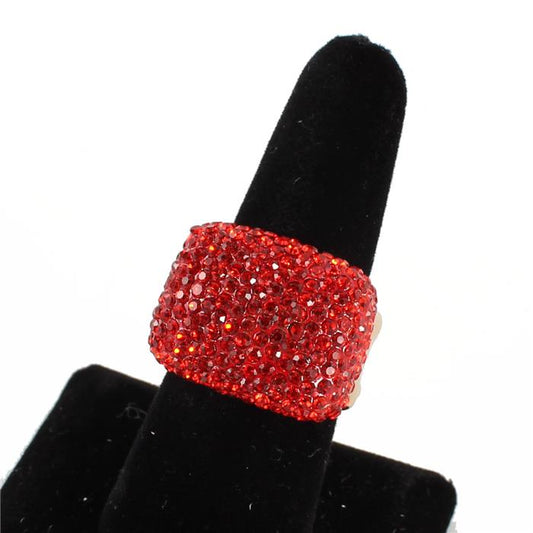 Crystal Pave Square Ring