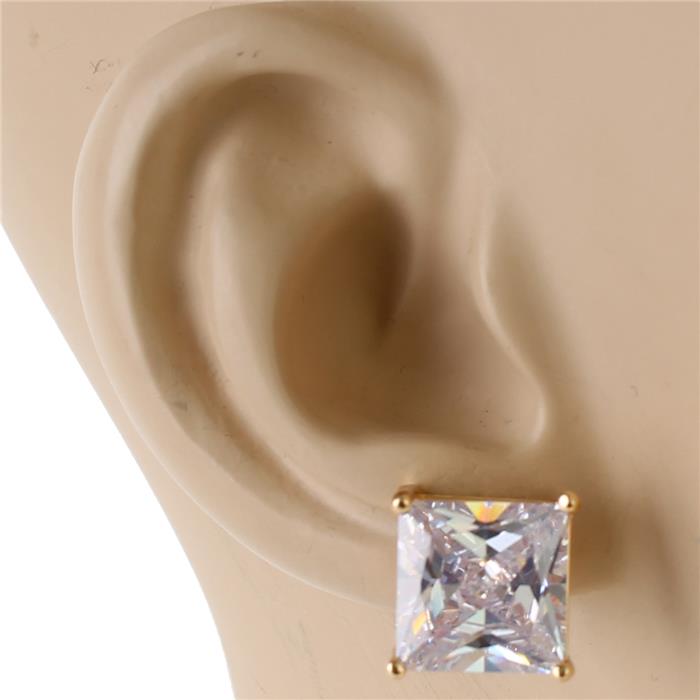 11mm Cubic Zirconia Square Earring