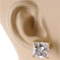 12mm Cubic Zirconia Square Earring