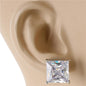 12mm Cubic Zirconia Square Earring