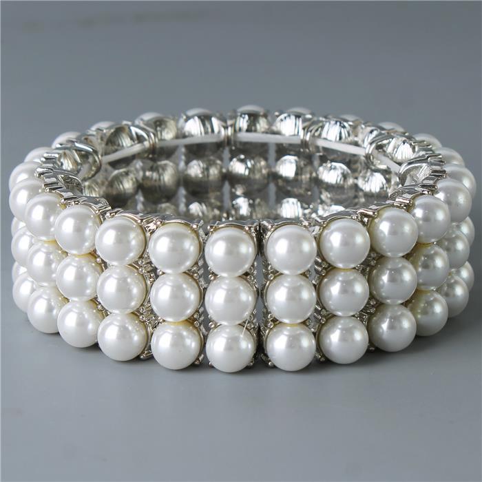 Pearl Three Row Bracelet