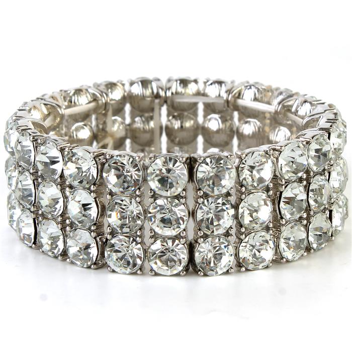 Crystal Three Row Bracelet