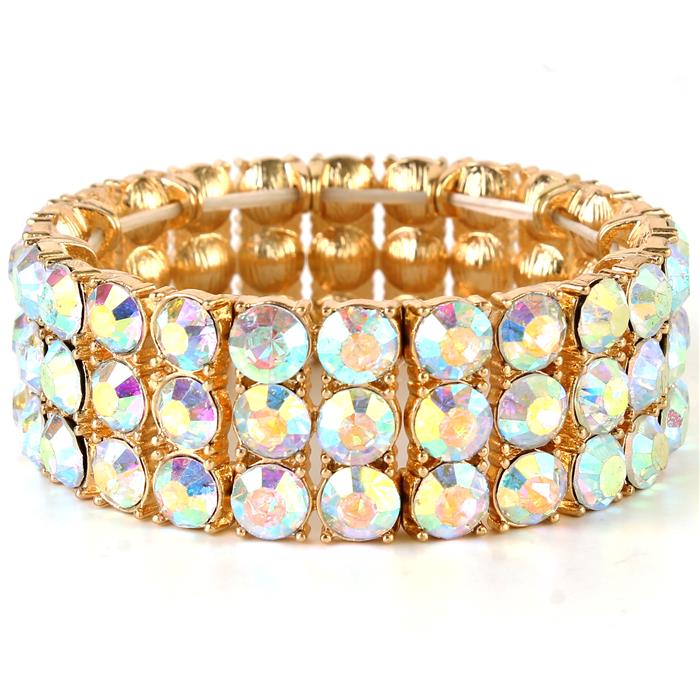 Crystal Three Row Bracelet