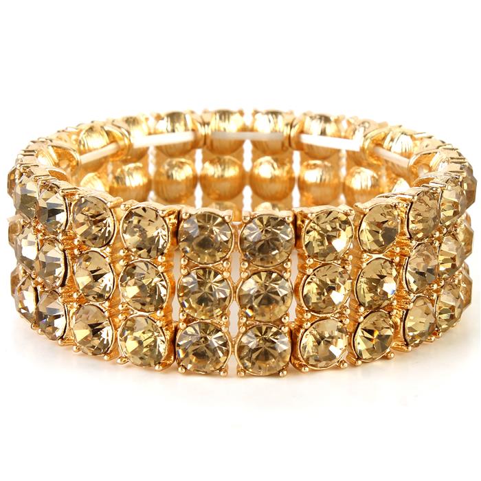 Crystal Three Row Bracelet