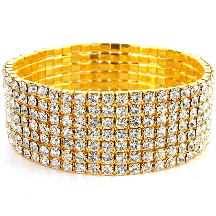 Rhinestones 7 Lines Bracelet