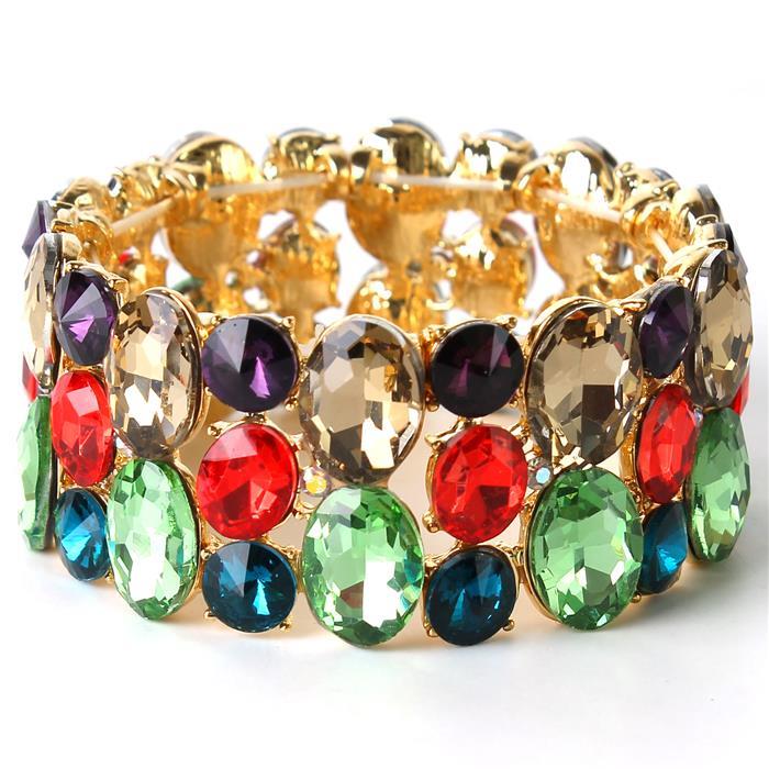 Crystal Oval Stretch Bracelet