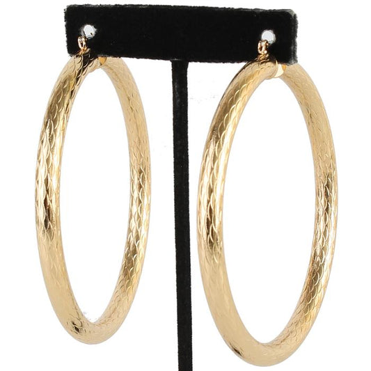 Metal 80mm Snake-Shape Hoop Earring