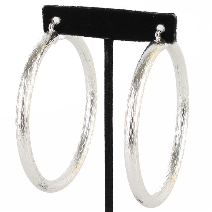 Metal 80mm Snake-Shape Hoop Earring