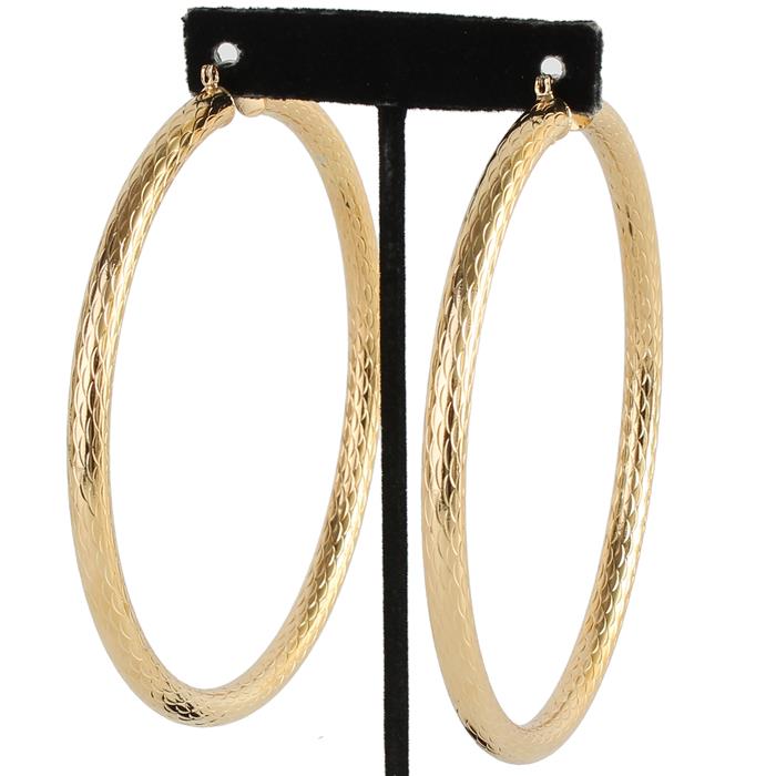 Metal 100mm Snake-Shape Hoop Earring