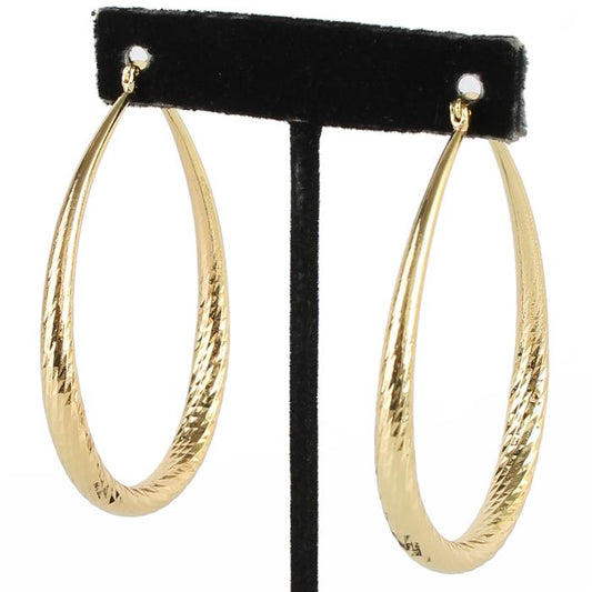 60MM Metal Tear Hoop Earring