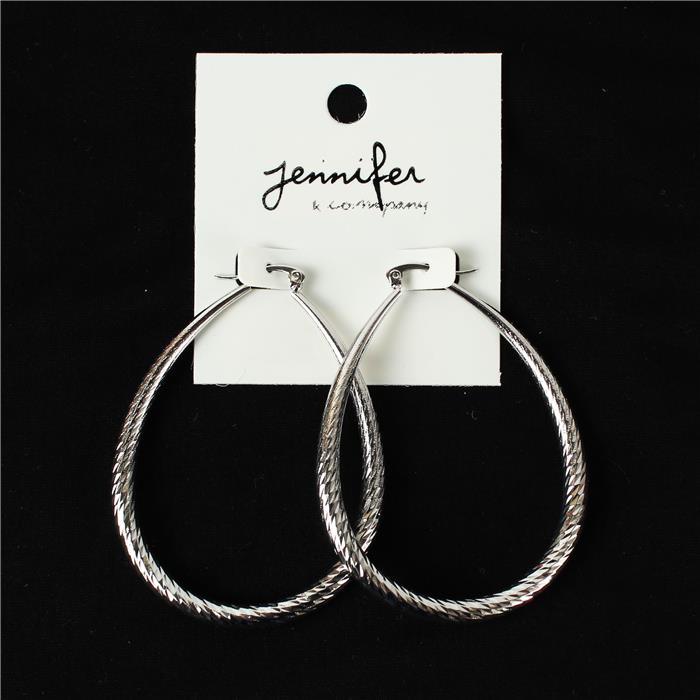 60MM Metal Tear Hoop Earring