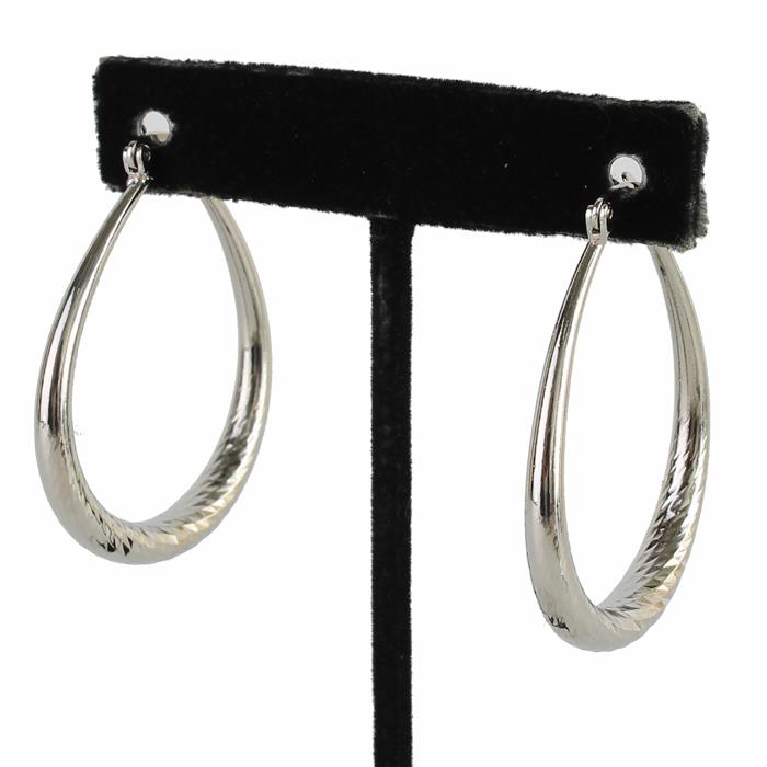 40MM Metal Tear Hoop Earring