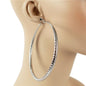 100mm Metal Texture Hoop Earring