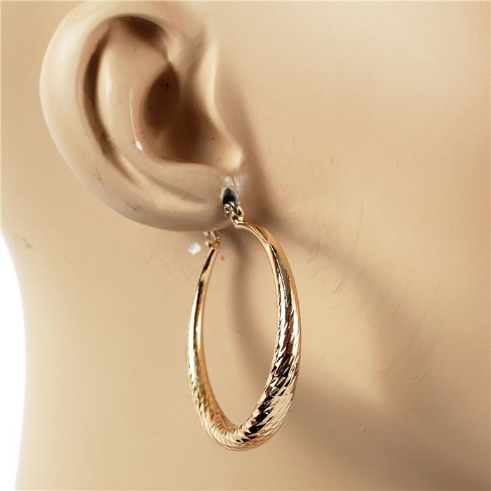 40 MM Diamond Cut Hoop Earring