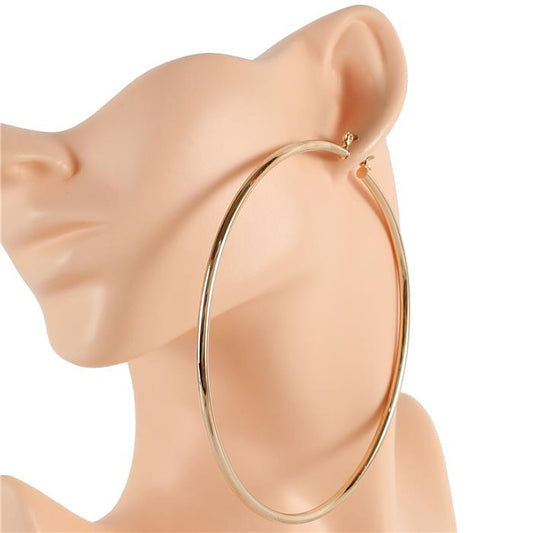 100mm Plain Hoop Earring