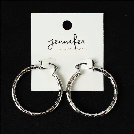 40 MM Diamond Cut Hoop Earring