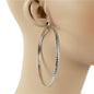 80 MM Diamond Cut Hoop Earring