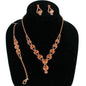 Rhinestones Round 3 Pcs Necklace Set