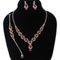 Rhinestones Round 3 Pcs Necklace Set