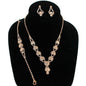 Rhinestones Round 3 Pcs Necklace Set