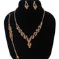 Rhinestones Round 3 Pcs Necklace Set