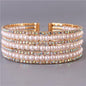 Rhinestones Pearls Multilayereds Bangle