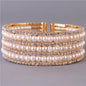 Rhinestones Pearls Multilayereds Bangle