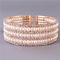 Rhinestones Pearls Multilayereds Bangle