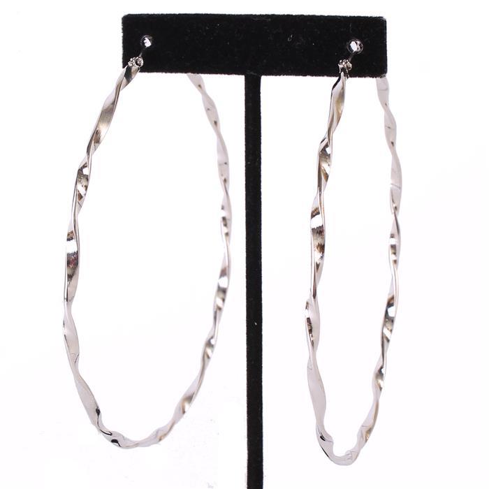 1.00 inch Metal Twisted Hoop Earring