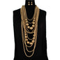 Pearl 10 Row Long Necklace Set