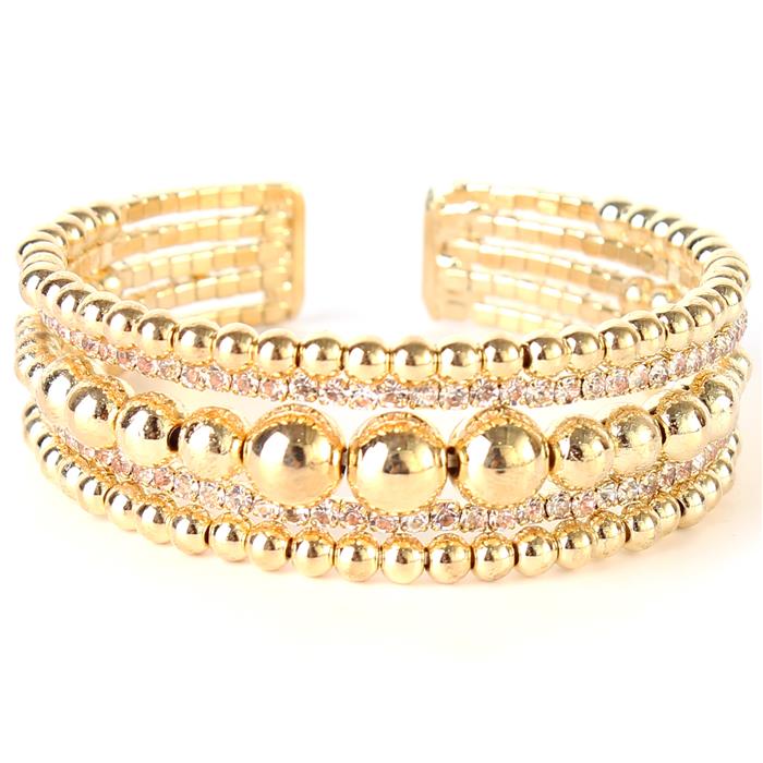 5 Line Metal Beads Bracelet